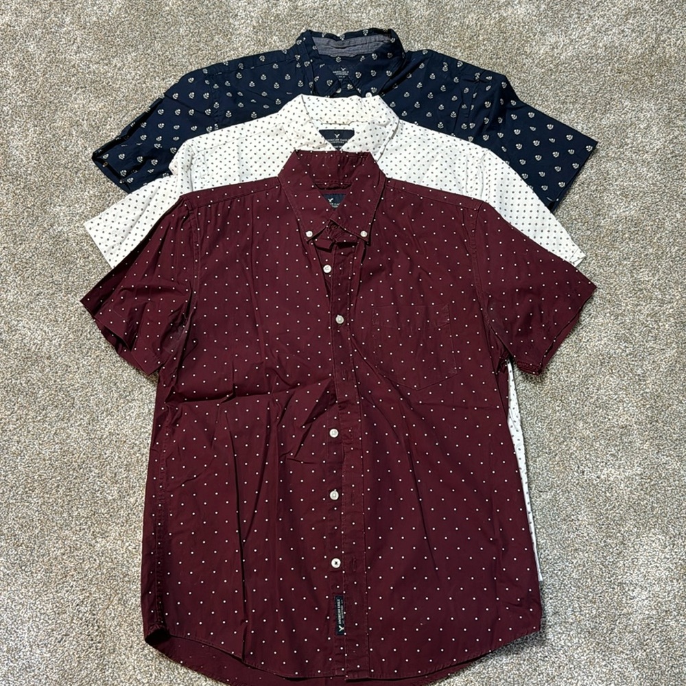 American Eagle Button Down Short Sleeved Shirts